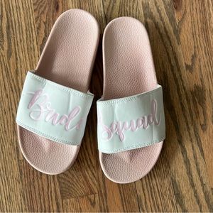“Bride Squad” Women’s Flip-Flop Sandals (Size: 8)